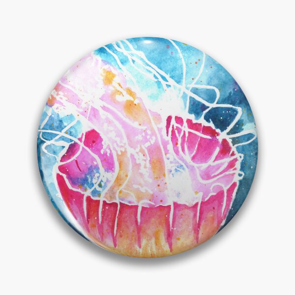Artikelvorschau, Leuchtende rote Qualle im Meer entworfen und verkauft von CharisCreations.