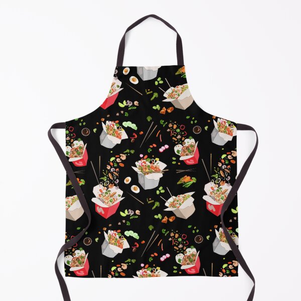 Item preview, Chinese Food Takeout Seamless Pattern - Black designed and sold by johnta17.