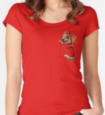 Pocket chipmunk Women's Fitted Scoop T-Shirt