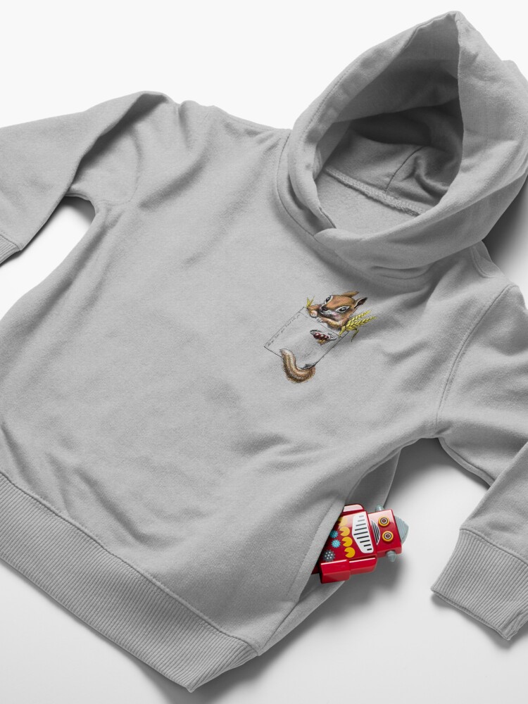 Alternate view of Pocket chipmunk Toddler Pullover Hoodie