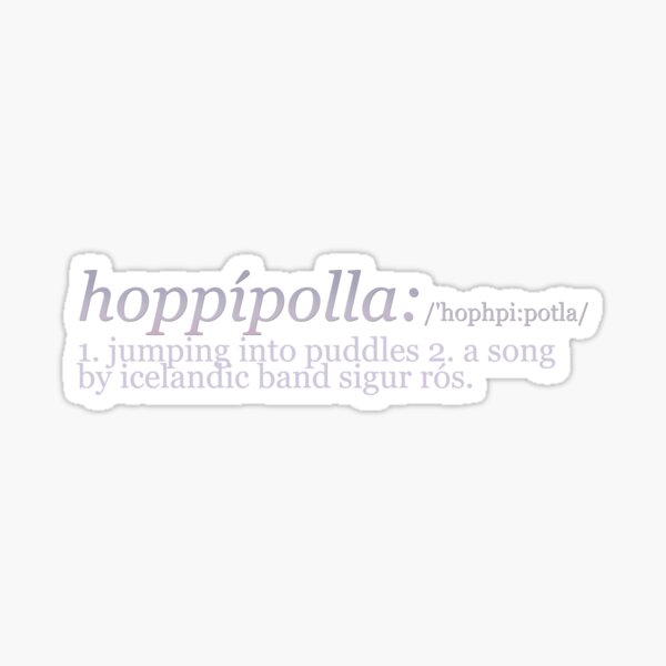 Dictionary: Hoppípolla Sticker