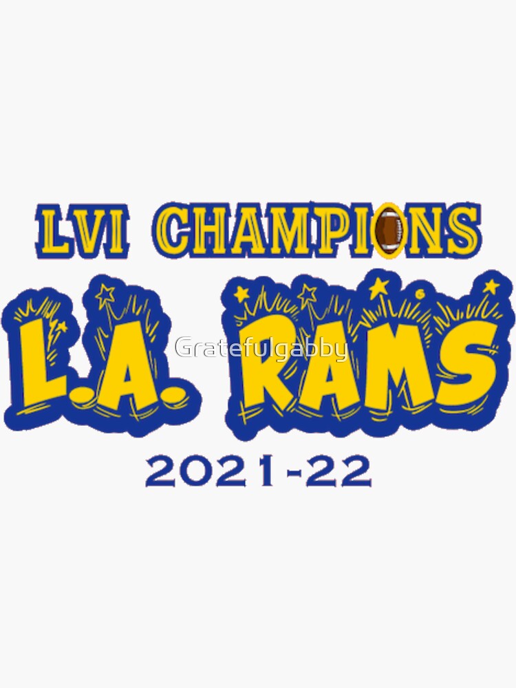 Los Angeles LA Rams Super Bowl LVI 56 Champions Sticker Decal V3