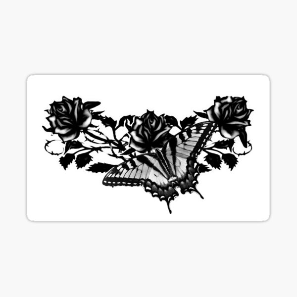 gothic butterfly Sticker