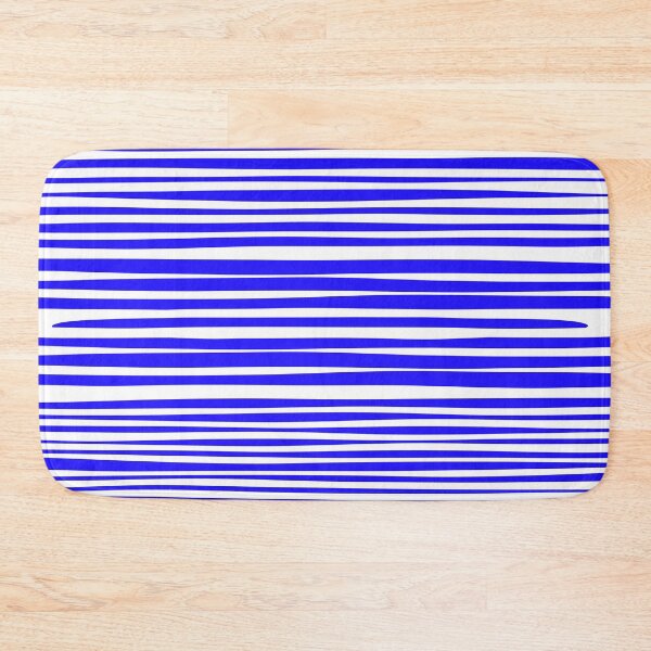 Item preview, Natural Stripes Modern Minimalist Pattern in Electric Blue designed and sold by kierkegaard.