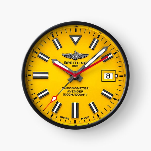 Avenger Automatic 45 Seawolf Yellow Chronograph Watch Dial Clock