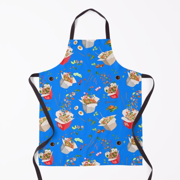 Item preview, Chinese Food Takeout Seamless Pattern - Azure Blue designed and sold by johnta17.