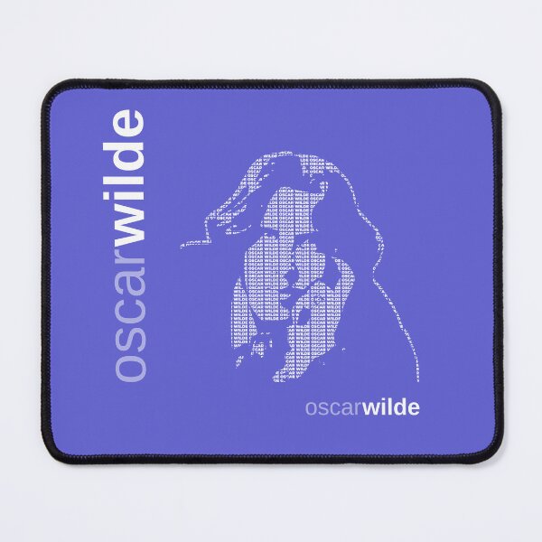 Item preview, Oscar Wilde typographic poster(indigo) designed and sold by CMYKStudio.