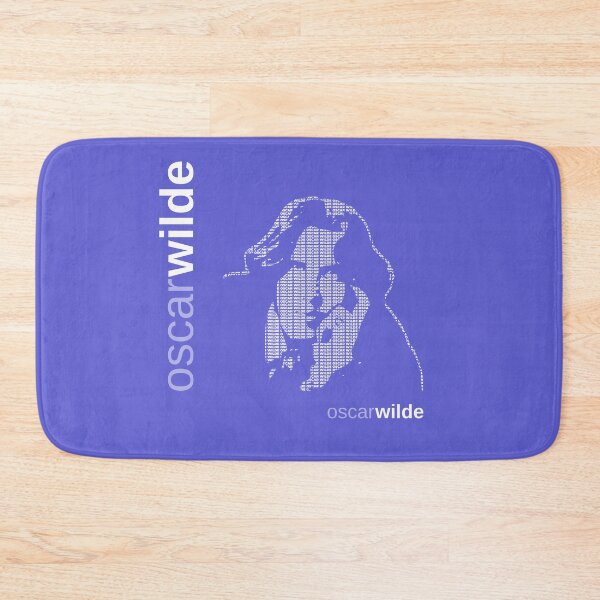 Item preview, Oscar Wilde typographic poster(indigo) designed and sold by CMYKStudio.