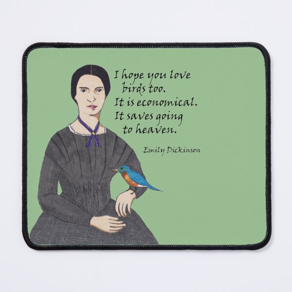 Item preview, Emily Dickinson Quote about Birds - Green designed and sold by KatydidKay.