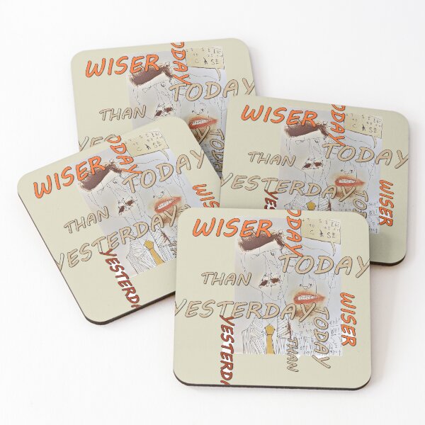 Item preview, Wiser today than yesterday, quotations, inscriptions, letters abcdef, great thinkers, slogans, nonsense designed and sold by NessArtByEwa.
