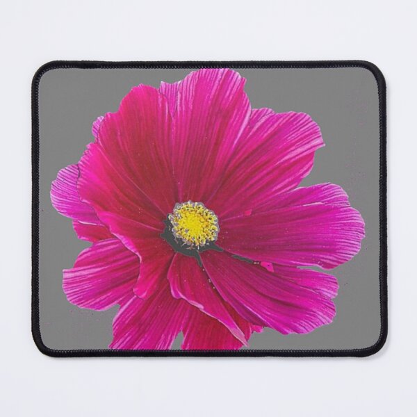 Item preview, FUCHSIA PINK COSMO FLOWER GREY ART designed and sold by sharlesart.