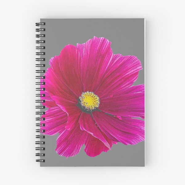 Item preview, FUCHSIA PINK COSMO FLOWER GREY ART designed and sold by sharlesart.