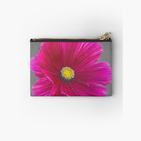 Item preview, FUCHSIA PINK COSMO FLOWER GREY ART designed and sold by sharlesart.