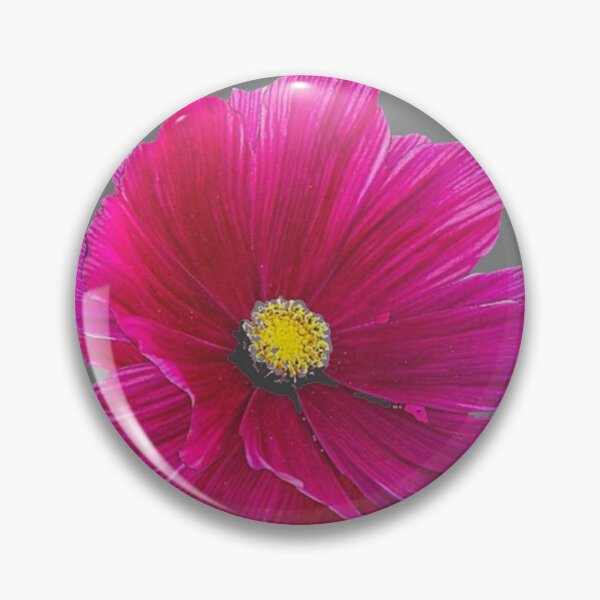 Item preview, FUCHSIA PINK COSMO FLOWER GREY ART designed and sold by sharlesart.