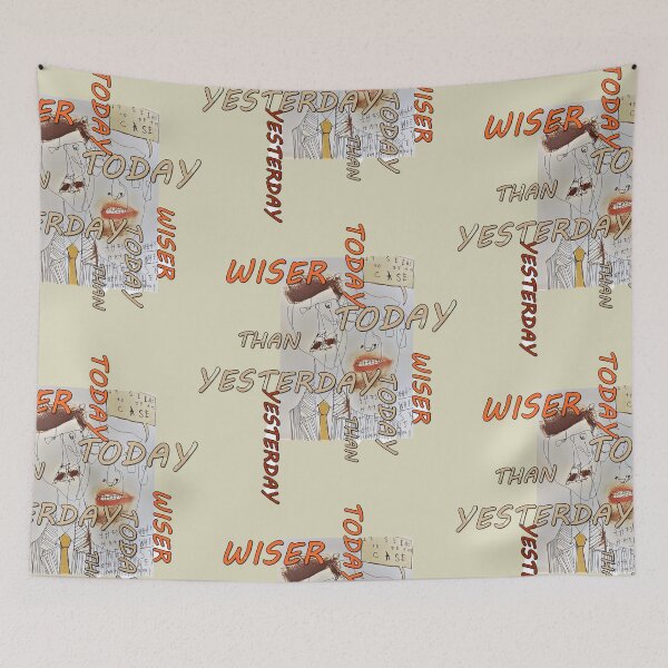 Item preview, Wiser today than yesterday, quotations, inscriptions, letters abcdef, great thinkers, slogans, nonsense designed and sold by NessArtByEwa.