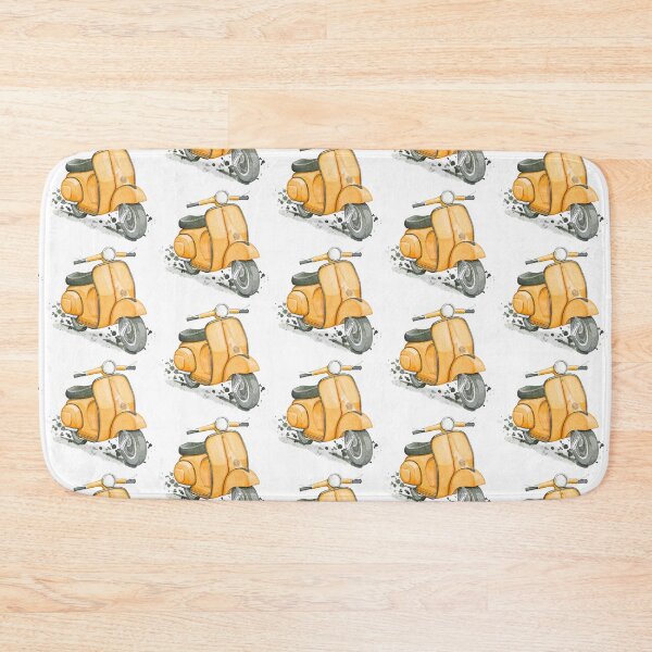 Item preview, Yellow Classic scooter white background vintage style designed and sold by Anya Illustration Studio.