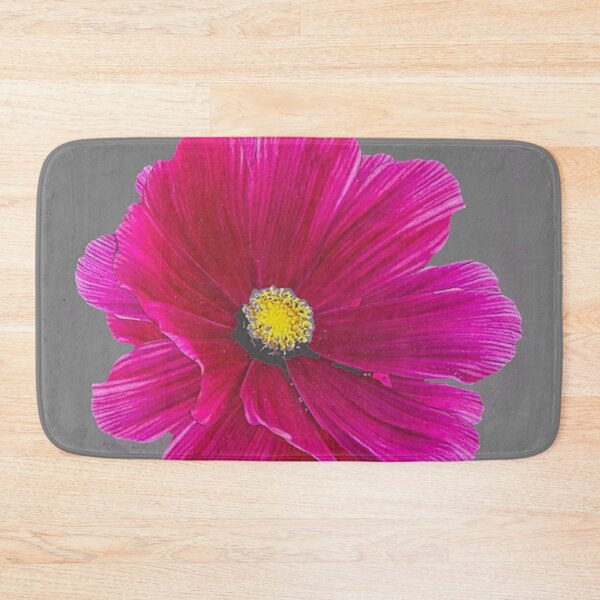 Item preview, FUCHSIA PINK COSMO FLOWER GREY ART designed and sold by sharlesart.