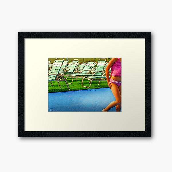 Deck Chairs Framed Art Print
