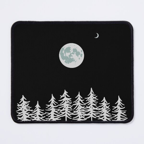 Item preview, Trees/Forest w/Full Moon and Crescent Moon at Night designed and sold by ShaunSandhu.