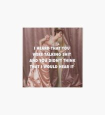 Hollaback Girl Eavesdropping Art Board