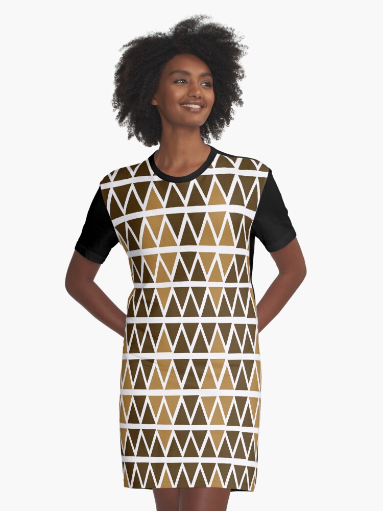 GEOMETRIC RHOMBUS DRESS (AMERI) - ロングワンピース