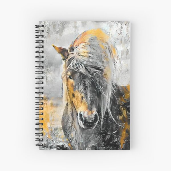 "Horse Head Painting, Printable Original Oil Abstract Wall Art, Large