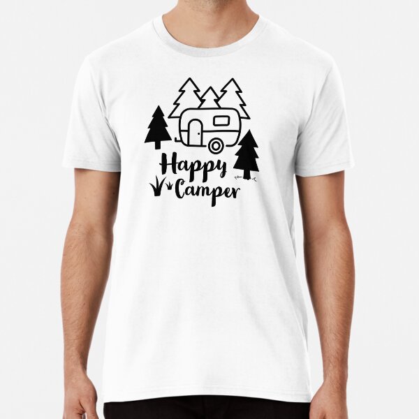 One Happy Camper T-shirt Camping Family Vacation Summer Camp Hiking Yoga Tshirt 