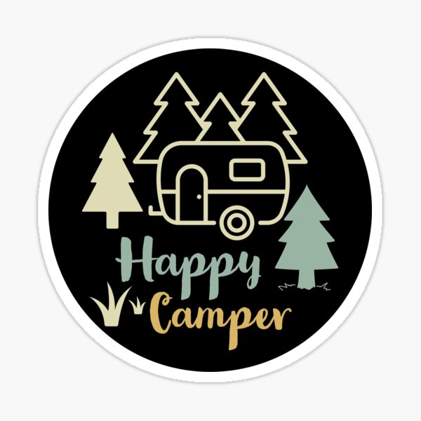 Item preview, Happy camper for travelers, Happy little camper fire and camping car designed and sold by sanartstudio.