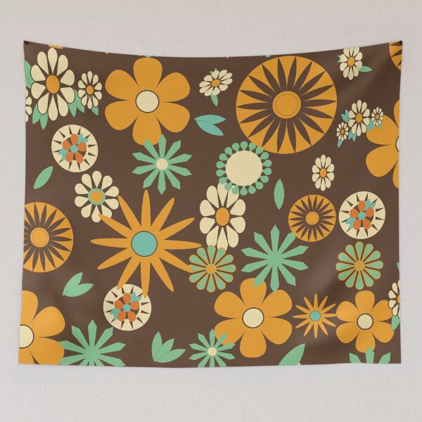 Item preview, Colorful Vintage Flower Pattern On a Cool- designed and sold by TJays.