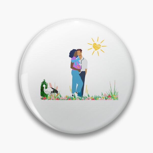 Aperçu de l'œuvre Illustration de couple enceinte amour interracial Carte de vœux créée et vendue par SamXDesigns.