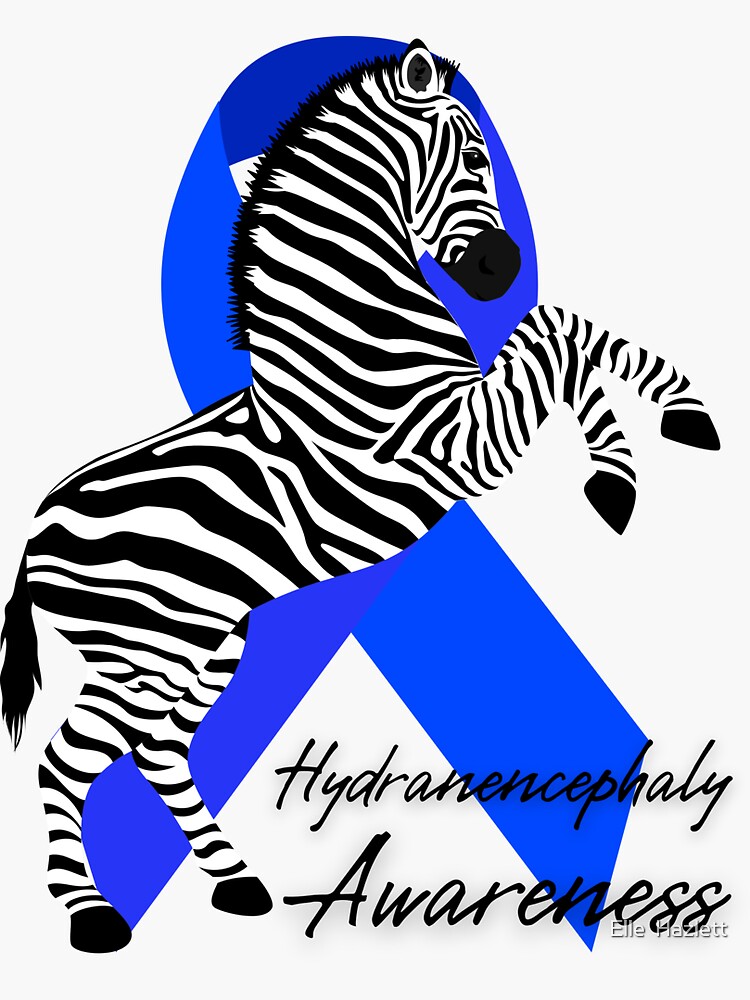 Hydranencephaly Awareness Ribbon Sticker for Sale by Elle Hazlett