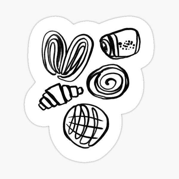 Vista previa del artículo con la obra «Ilustración de bocetos de pasteles», diseñado y vendido por LINNEAWALLSTEN.