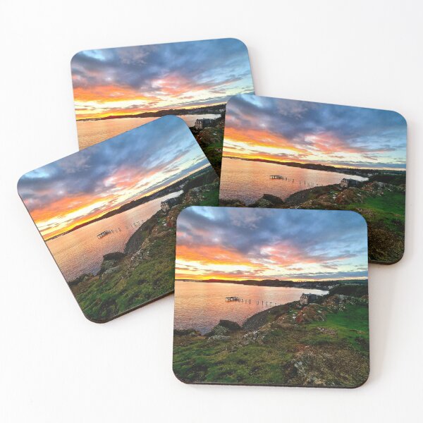 Item preview, Stunning sunset at Aberdour cliffs | Seaside lover designed and sold by S-and-W-4ever.