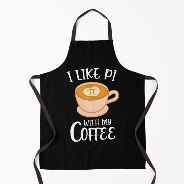Pi with Coffee Math Pun Cappuccino Apron