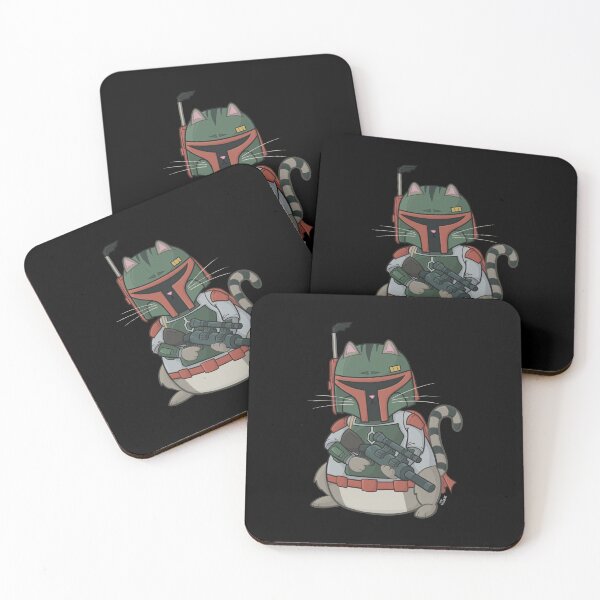 Item preview, Boba Cat Bounty Hunter Illustration by The PizzaCat designed and sold by pizzacatparty.