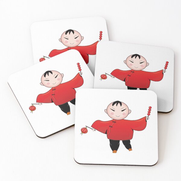Item preview, A Traditional Chinese Baby Boy Holding Red Lantern and Sugar-Coated Haws Berries designed and sold by Moyanana.