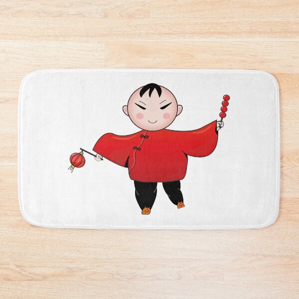 Item preview, A Traditional Chinese Baby Boy Holding Red Lantern and Sugar-Coated Haws Berries designed and sold by Moyanana.