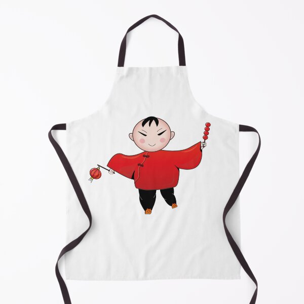 Item preview, A Traditional Chinese Baby Boy Holding Red Lantern and Sugar-Coated Haws Berries designed and sold by Moyanana.
