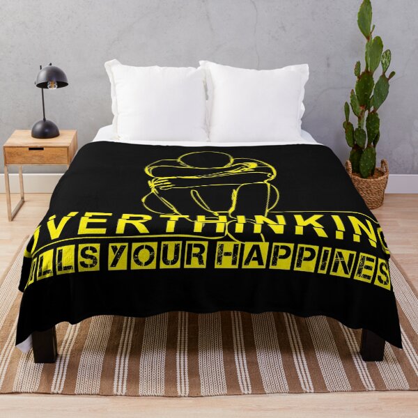 Item preview, Overthinking Kills Your Happiness Funny designed and sold by soebekhi.