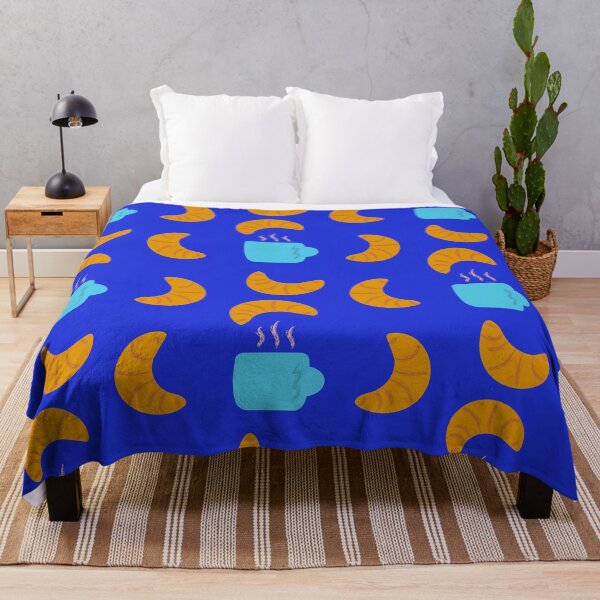 Item preview, Croissants & Cafe au lait en bleu designed and sold by Lumimango.