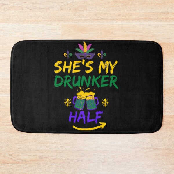 Item preview, She's My Drunker Half Matching Couple Boyfriend Mardi Gras  designed and sold by anas667.