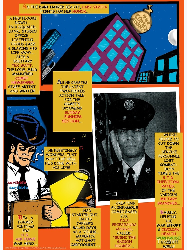 Bird of Steel Comix – # 7 of 8 - (Red Bubble POP-ART COLLECTION SERIES) by TexWatt