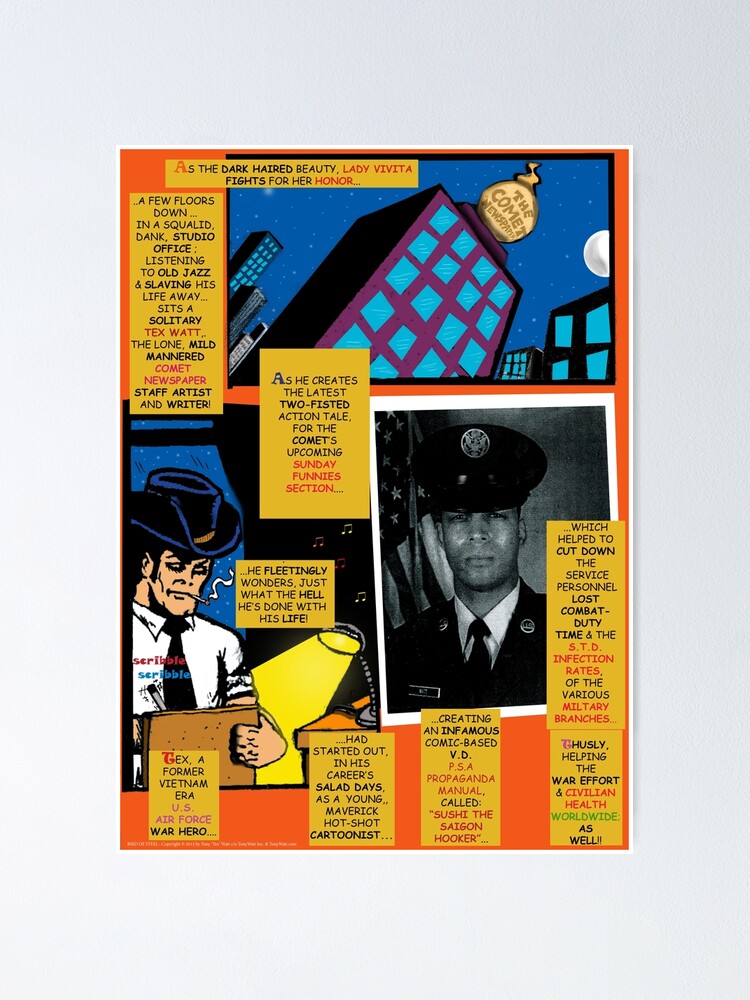 Alternate view of Bird of Steel Comix – # 7 of 8 - (Red Bubble POP-ART COLLECTION SERIES) Poster