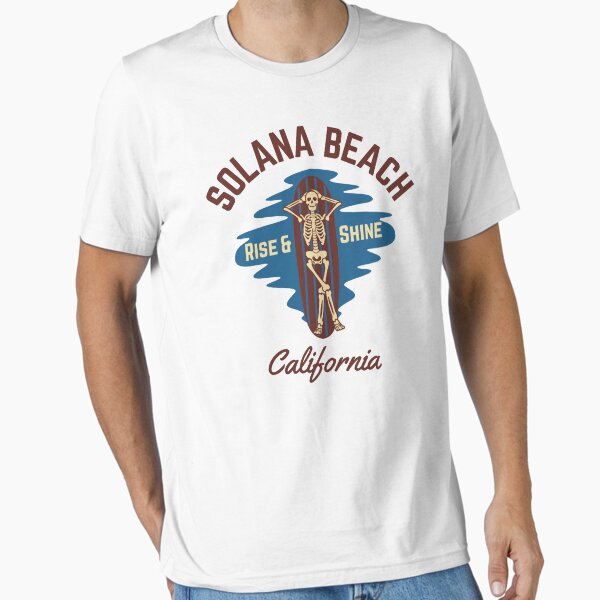 Item preview, Vintage-Style Solana Beach California, Brown Text- Skeleton / Surf / Beach designed and sold by TimelessLocales.