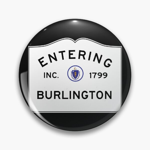 Item preview, Entering Burlington Massachusetts - Commonwealth of Massachusetts Road Sign  designed and sold by NewNomads.