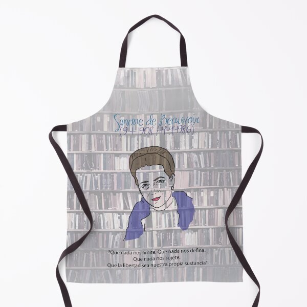 Item preview, Simone de Beauvoir (with quote in Spanish) designed and sold by RebelPurpleGirl.