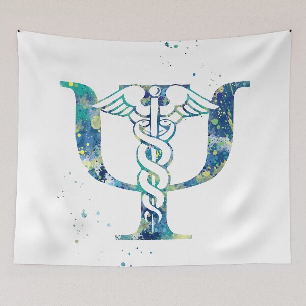 Item preview, Psychiatry Symbol Psi and Rod of Asclepius designed and sold by EvasDreams.