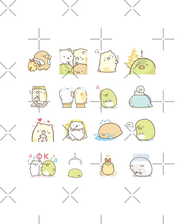 Sumikko gurashi, #4 Kawaii sumikkogurashi Pack Sticker for Sale by mizro