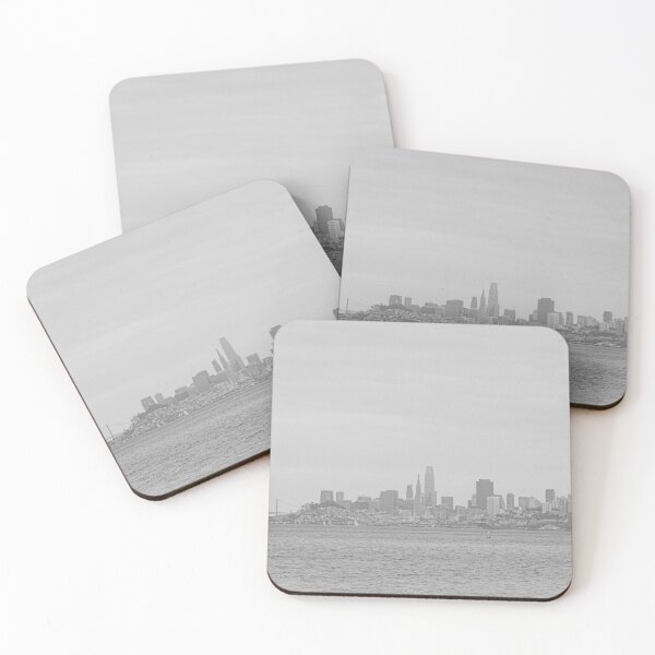 Item preview, San Francisco Skyline from Sausalito, California - Black & White #1 designed and sold by ywphotos.