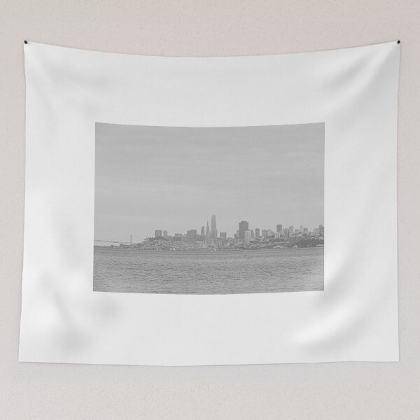 Item preview, San Francisco Skyline from Sausalito, California - Black & White #1 designed and sold by ywphotos.